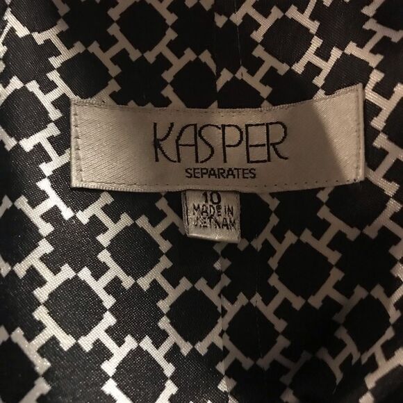 Kasper Skirt Suit Women’s Size 10 Royal Blue & Black 2-Piece Set Blazer & Skirt - Picture 10 of 12